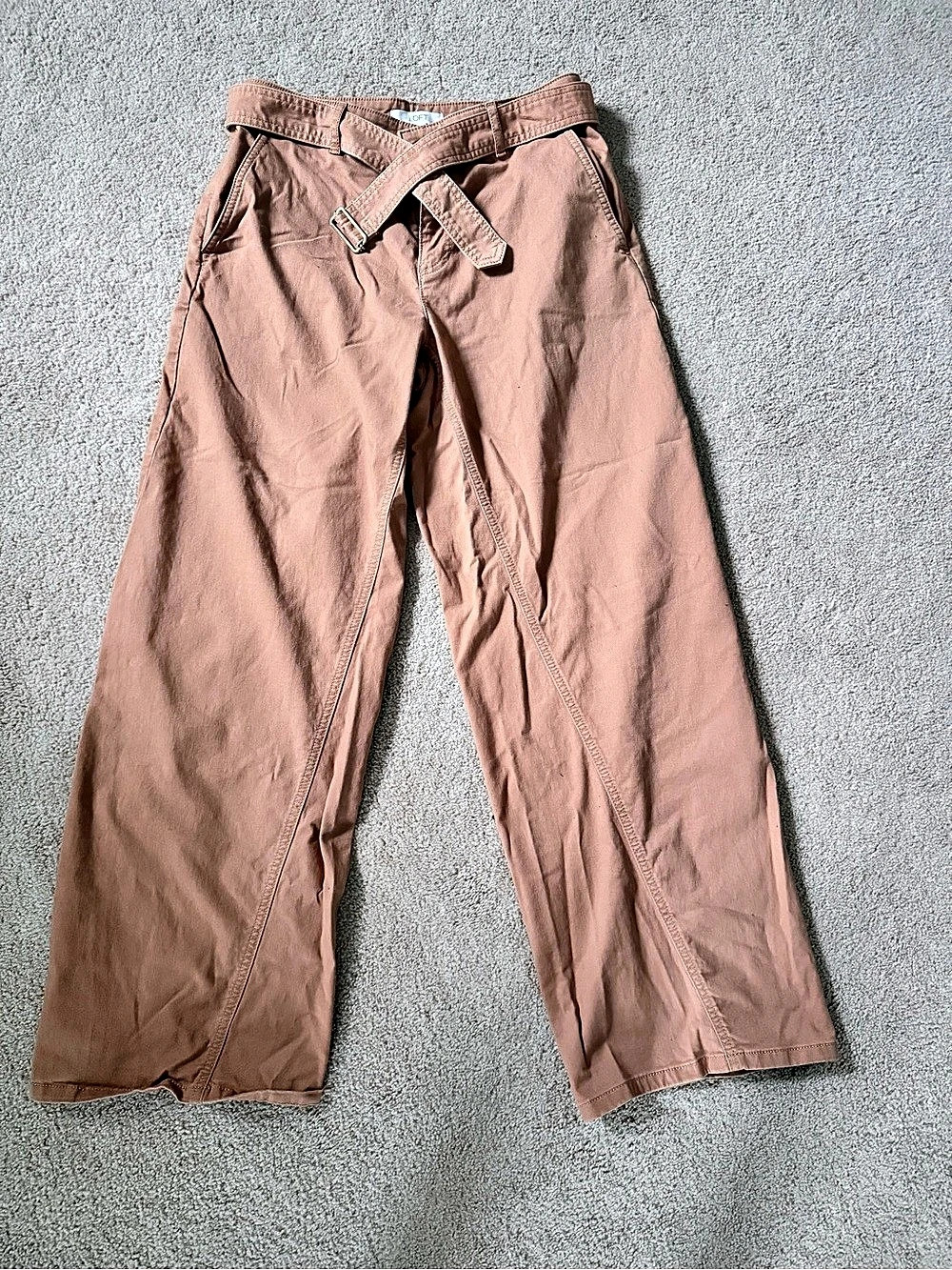 LOFT Wide Leg Pants with Belt